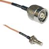 0.5 feet RG316 RP-TNC Male to QMA Female Bulkhead RF Pigtail Coaxial Cable view 1
