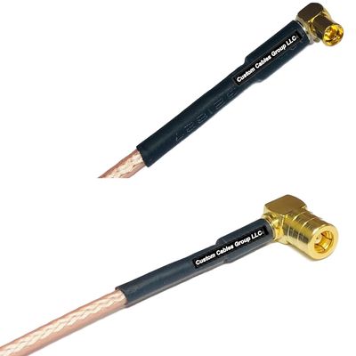 0.5 feet RG316 MMCX Female Angle to SMB Female Angle RF Pigtail Coaxial Cable