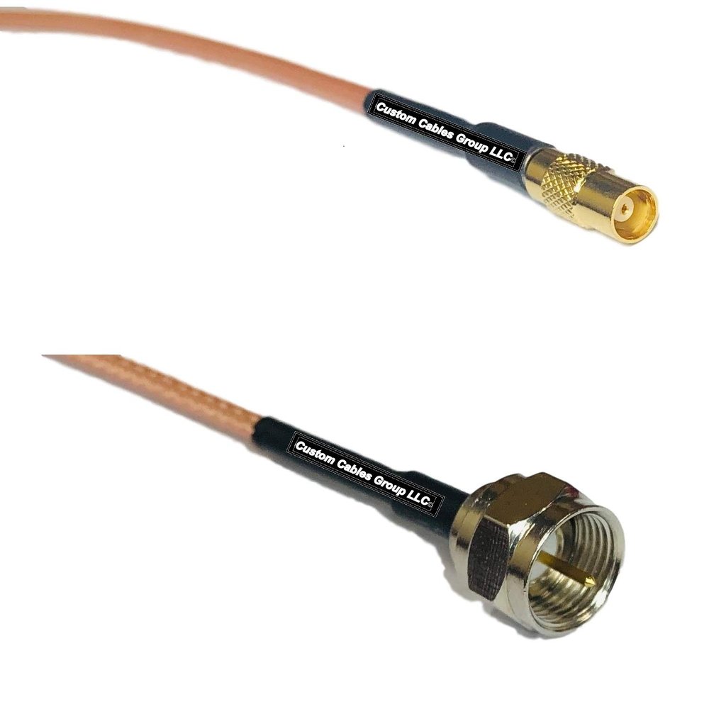 0.5 feet RG316 MCX Female to F Male RF Pigtail Coaxial Cable