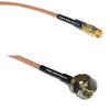 0.5 feet RG316 MCX Female to F Male RF Pigtail Coaxial Cable view 1