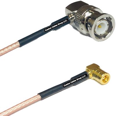 6 feet RG316 BNC Male Angle to SMB Female Angle RF Pigtail Coaxial Cable