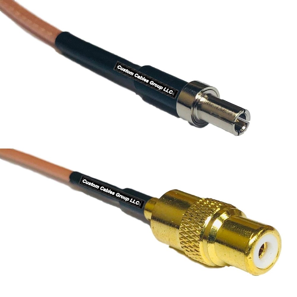 0.5 feet RG316 TS-9 Male to RCA Female RF Pigtail Coaxial Cable
