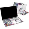 Cavka Vinyl Decal Skin Compatible for MacBook Pro 16 M3 M2 M1 14 2023 Air 15 2022 Retina 2020 Air 13 Mac 12 Design Custom Nice Print Floral Sticker Blue Name Flowers Cover Iris Laptop Monogram view 1