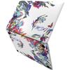 Cavka Vinyl Decal Skin Compatible for MacBook Pro 16 M3 M2 M1 14 2023 Air 15 2022 Retina 2020 Air 13 Mac 12 Design Custom Nice Print Floral Sticker Blue Name Flowers Cover Iris Laptop Monogram view 2