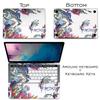 Cavka Vinyl Decal Skin Compatible for MacBook Pro 16 M3 M2 M1 14 2023 Air 15 2022 Retina 2020 Air 13 Mac 12 Design Custom Nice Print Floral Sticker Blue Name Flowers Cover Iris Laptop Monogram view 3