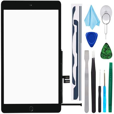 Touch Screen Replacement for iPad 7th 8th Generation Digitizer 10.2", with Home Button & Tool Repair Kit(Black)