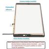 T Phael Touch Screen Replacement for iPad 7th 8th Generation Digitizer 10.2", Only for 7th 8th Gen A2197 A2198 A2200,A2270, A2428, A2429, A2430 with Home Button & Tool Repair Kit - White/Silver view 3