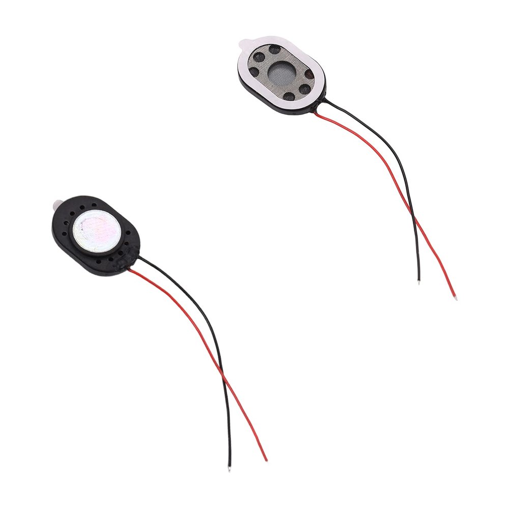Fielect 2Pcs DIY Magnetic Speaker 1W 8 Ohm 20 x 14 x 3mmL x W x H Oval Shape Replacement Loudspeaker