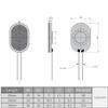 Fielect DIY Magnetic Speaker 1W 8 Ohm 24 x 15 x 4mmL x W x H Oval Shape Replacement Loudspeaker 1pcs view 2