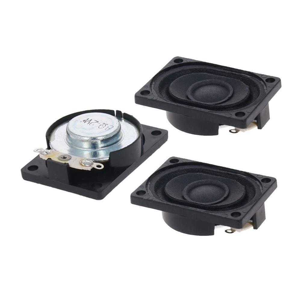 Fielect 3Pcs DIY Magnetic Speaker 2W 8 Ohm 40 x 28mm (L x W) Rectangle Shape Replacement Loudspeaker