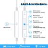 2Pack Wired Earbuds, with Microphone and Volume Control,3.5mm in-Ear Earphones/Headphones/Headset with Noise cancelling and Deep bass Compatible with iPhone/iPad/ tablet/Android/Laptops/PC (White) view 3