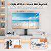 Universal Swivel TV Stand/Base Table Top TV Stand for 13 to 32 inch TVs with 100 Degree Swivel, 4 Level Height Adjustable, Heavy Duty Tempered Glass Base, Holds up to 77lbs, HT07B-001 view 2
