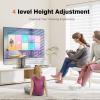 Universal Swivel TV Stand/Base Table Top TV Stand for 13 to 32 inch TVs with 100 Degree Swivel, 4 Level Height Adjustable, Heavy Duty Tempered Glass Base, Holds up to 77lbs, HT07B-001 view 3