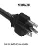Cable Leader 10ft NEMA 6-20P to C13 Heavy Duty Power Cord, 14 AWG 15A 250V SJT, Industrial Grade Server Cable & Mining Machine Power Supply Replacement Cord, Black view 2
