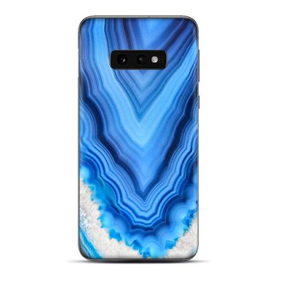 Skins Cover for Galaxy S10e - Decals Vinyl wrap - Decal Stickers Skins Cover -Crystal Blue Ice Marble