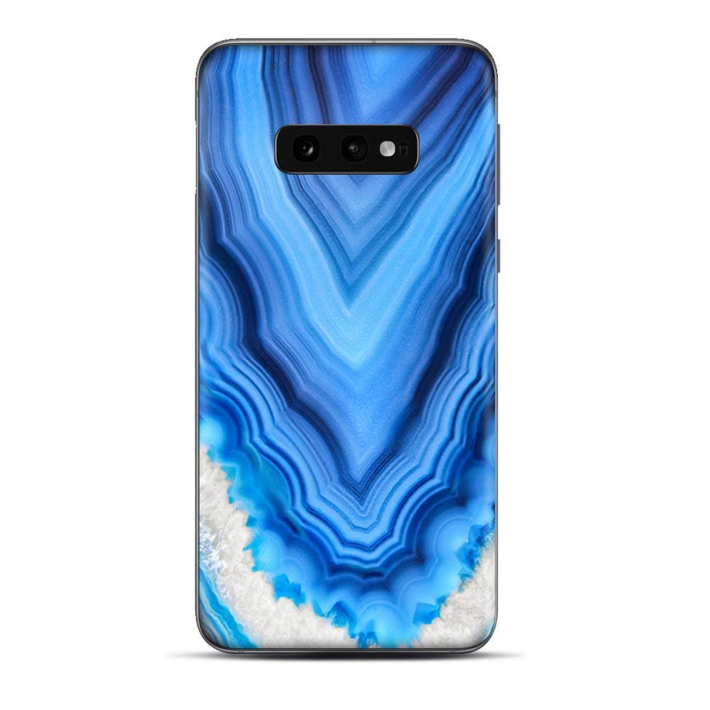 Skins Cover for Galaxy S10e - Decals Vinyl wrap - Decal Stickers Skins Cover -Crystal Blue Ice Marble