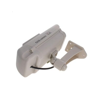 Othmro Fake Security Camera Plastic Dummy Camera CCTV Solar Powered Surveillance System for Home Outdoor Indoor Protect Your Homes,Retail Shops and Business White 4Pcs