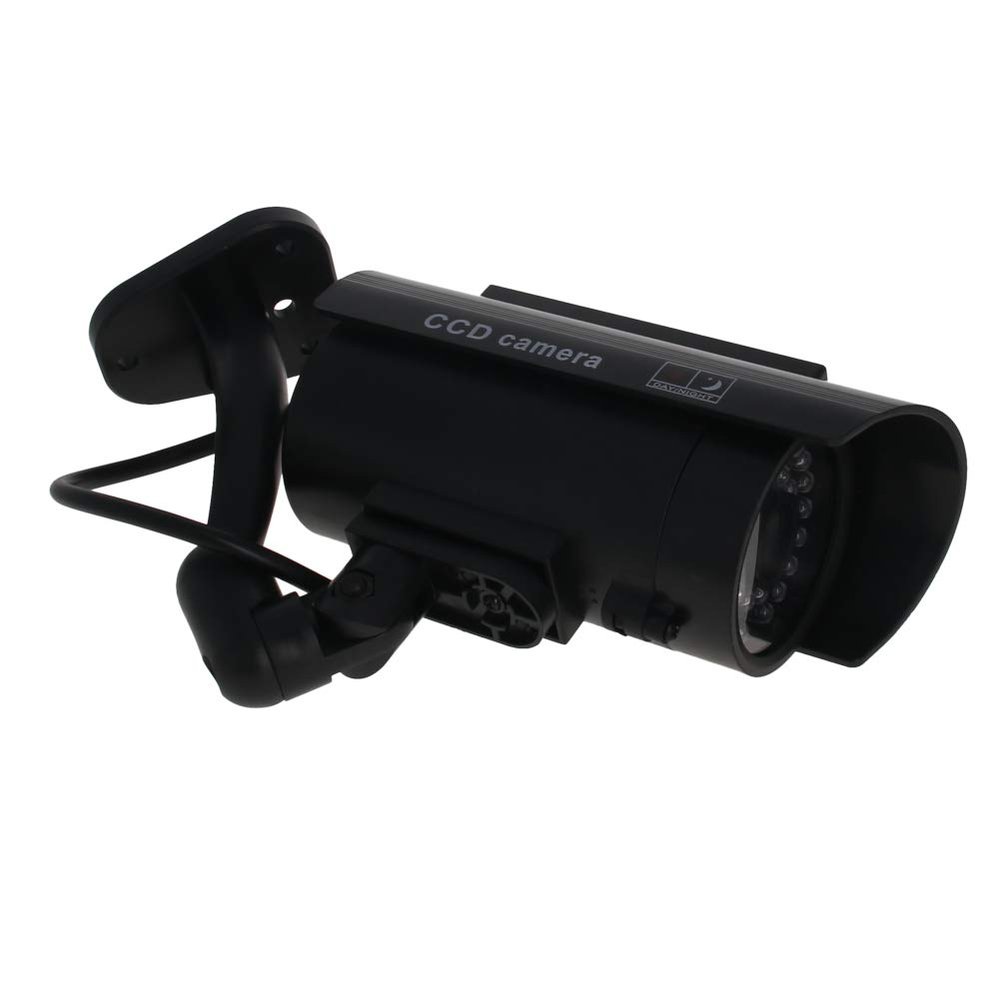 Othmro Fake Security Camera Plastic Dummy Camera CCTV Solar Powered Surveillance System for Home Outdoor Indoor Protect Your Homes,Retail Shops and Business Black 4Pcs