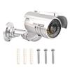 Othmro Fake Security Camera Plastic Dummy Camera CCTV Solar Powered Surveillance System for Home Outdoor Indoor Protect Your Homes,Retail Shops and Business Silver 1Pcs view 1