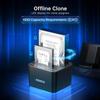 FIDECO External Hard Drive Docking Station, Hard Drive Dock for 2.5 and 3.5 inch SATA HDD SSD, HDD Docking Station with Dual Bay, USB 3.0 Hard Drive Reader, Support Offline Clone and UASP view 3