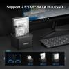 FIDECO External Hard Drive Docking Station, Hard Drive Dock for 2.5 and 3.5 inch SATA HDD SSD, HDD Docking Station with Dual Bay, USB 3.0 Hard Drive Reader, Support Offline Clone and UASP view 4