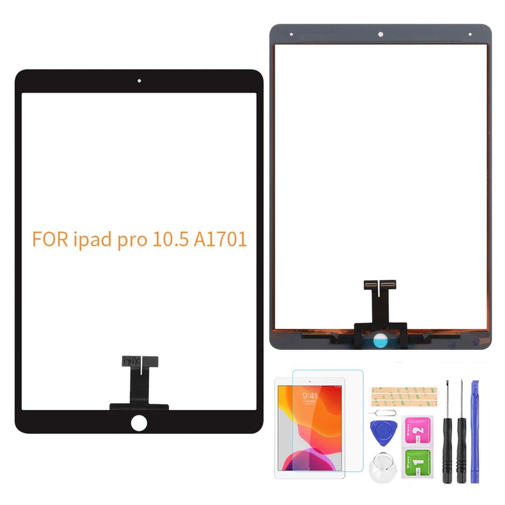 A-MIND For IPad Pro 10.5 Touch Screen Digitizer Glass ReplacementLCD Not included Touch Panel Repair Parts Kit,With Free Screen Protector+Tools(Black)
