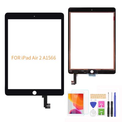 A-MIND For IPad Air 2 A1566 A1567 Touch Screen Digitizer Replacement LCD Not IncludeNO Home Button With Screen Protector+Repair Tools(Black)