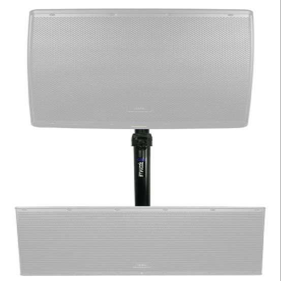 Rockville GASPOLE-B M20 Threaded Air Assist Subwoofer-Speaker Pole Mount Stand, 33.5"-55" Adjustable Height, 140 Lb Capacity, 35mm Diameter, for DJs, Live Events, and Studios