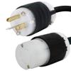 IronBox - NEMA 5-20P to L14-30R Adapter Plug Twist Lock Male to Female Receptacle 20 Amp 125 Volt 12 AWG Industrial Generator RV Power Connection Cord Outlet Home Commercial Use Ground Wire (100 Feet) view 1