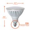 Xtricity PAR38 LED High Lumen Flood Light Outdoor, 325W Eqv (55 Watt) Flood Light Bulb, 5000 Lumens, 3000K Soft White, E26 Medium Base, 120V view 3