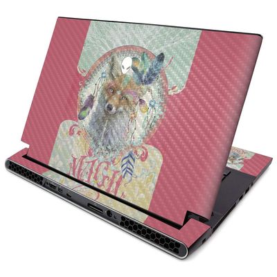 MightySkins Carbon Fiber Skin for Alienware M15 R2 (2019) - Fox Magic | Protective, Durable Textured Carbon Fiber Finish | Easy to Apply, Remove, and Change Styles | Made in The USA