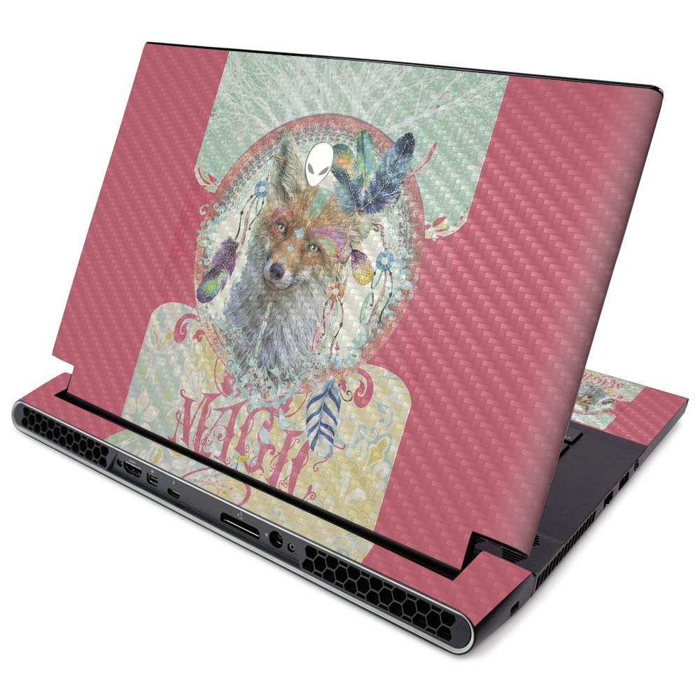 MightySkins Carbon Fiber Skin for Alienware M15 R2 (2019) - Fox Magic | Protective, Durable Textured Carbon Fiber Finish | Easy to Apply, Remove, and Change Styles | Made in The USA