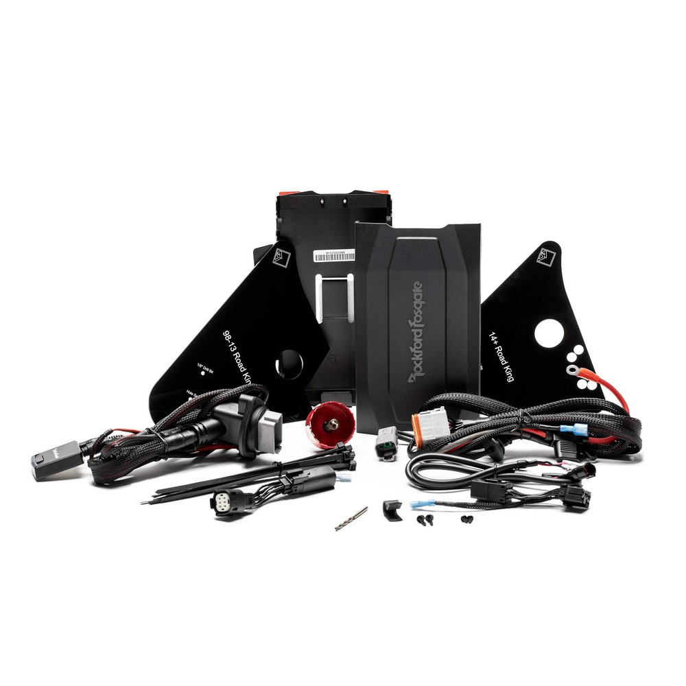 Rockford Fosgate RFK-HDRK Complete Amplifier Installation Kit for 1998+ Harley Davidson Road King Motorcycles