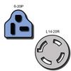 NEMA 6-20P to L14-20R Plug Adapter - 20 Foot, 20A/250V, 12 AWG - Iron Box # IBX-5178-20 (20 ft) view 2