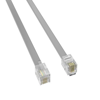 CableLeader 14ft RJ-11 6P4C Modular Phone Cable - Gold-Plated Telephone Cord for Landline Phone, Modem & Fax, Straight Wiring