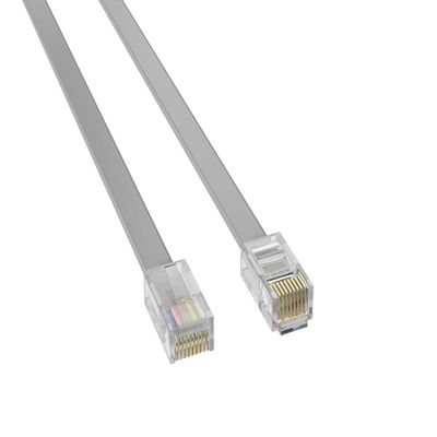 CableLeader 50ft RJ-45 8P8C Straight Cat6 Ethernet Network Cable - Gold Plated, Telephone Line Flat Cord for Routers/Switches/Modems/VoIP Phones