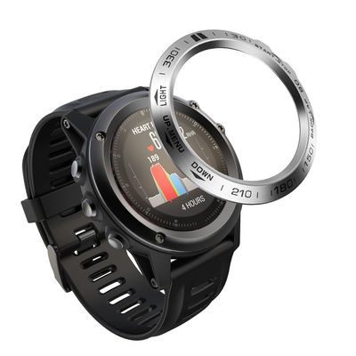 DKEnjoy Stainless Steel Bezel Ring Adhesive Cover Anti Scratch Dial Protector Compatible for Garmin Fenix 3/Fenix 3 HR Smartwatch (B-Silver)