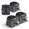 OREI Australia, New Zealand, China Power Plug Adapter 2-in-1 AU Travel Adapter with Universal Socket & USA Outlet Type I 4 Pack view 1