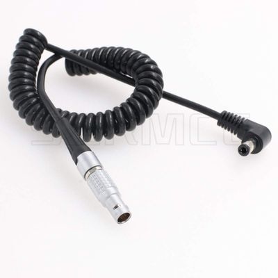 SZRMCC 2 Pin Male to DC2.5mm Right Angle Plug Coiled Power Cable for Teradek Bond Bolt Pro 300 Cube SmallHD Z CAM E2 F6 S6 Camera Monitor