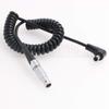 SZRMCC 2 Pin Male to DC2.5mm Right Angle Plug Coiled Power Cable for Teradek Bond Bolt Pro 300 Cube SmallHD Z CAM E2 F6 S6 Camera Monitor view 1