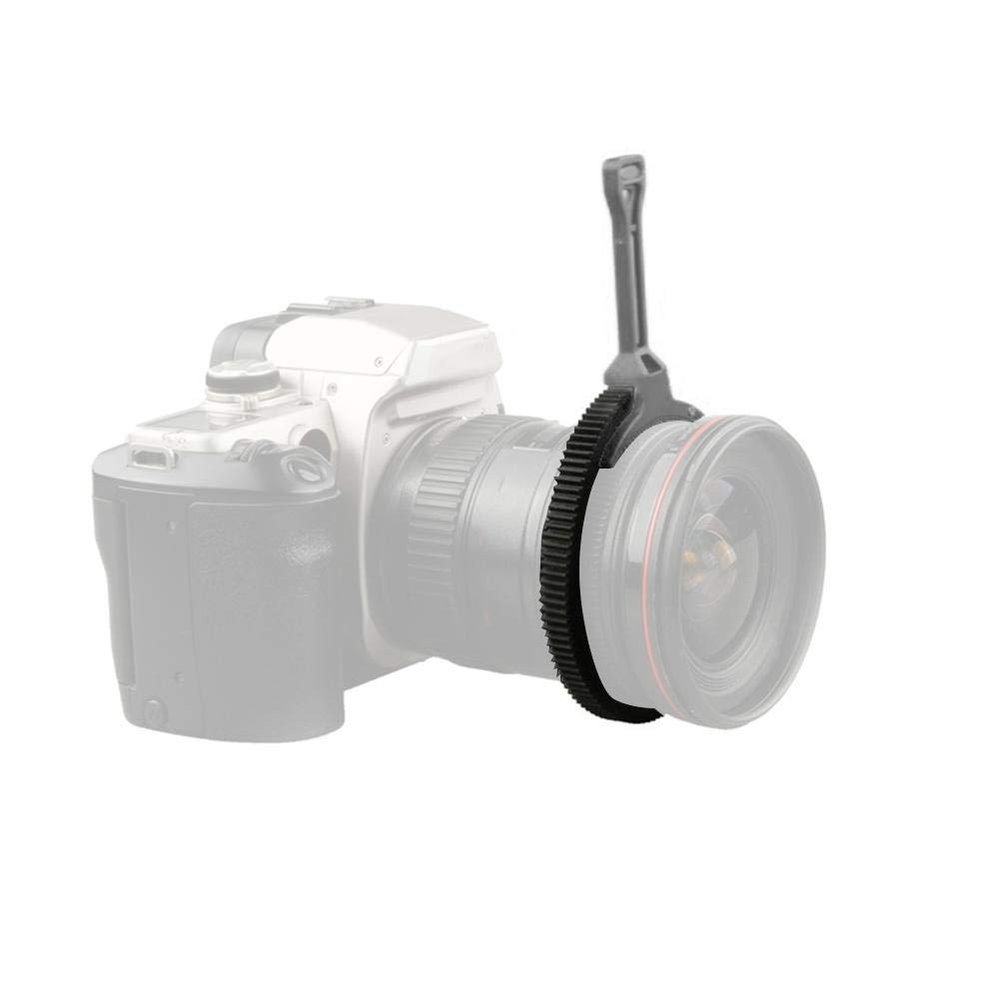 Serounder Adjustable Follow Focus Ring for 46mm-110mm Lens, Zoom Follow Focus Focusing Handle Lever with Gear Belt Ring Follow Focus (Gray)