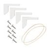 Compac Home 11220 Toilet Seat Stabilizers Safe T Bumpers, Lock Place, Keeps Children, Elderly, Disabled Safe from Slipping Off Shaking, Moving or Wobbly Toilet Seat (2 Sets), 1 Count (Pack of 2) view 3