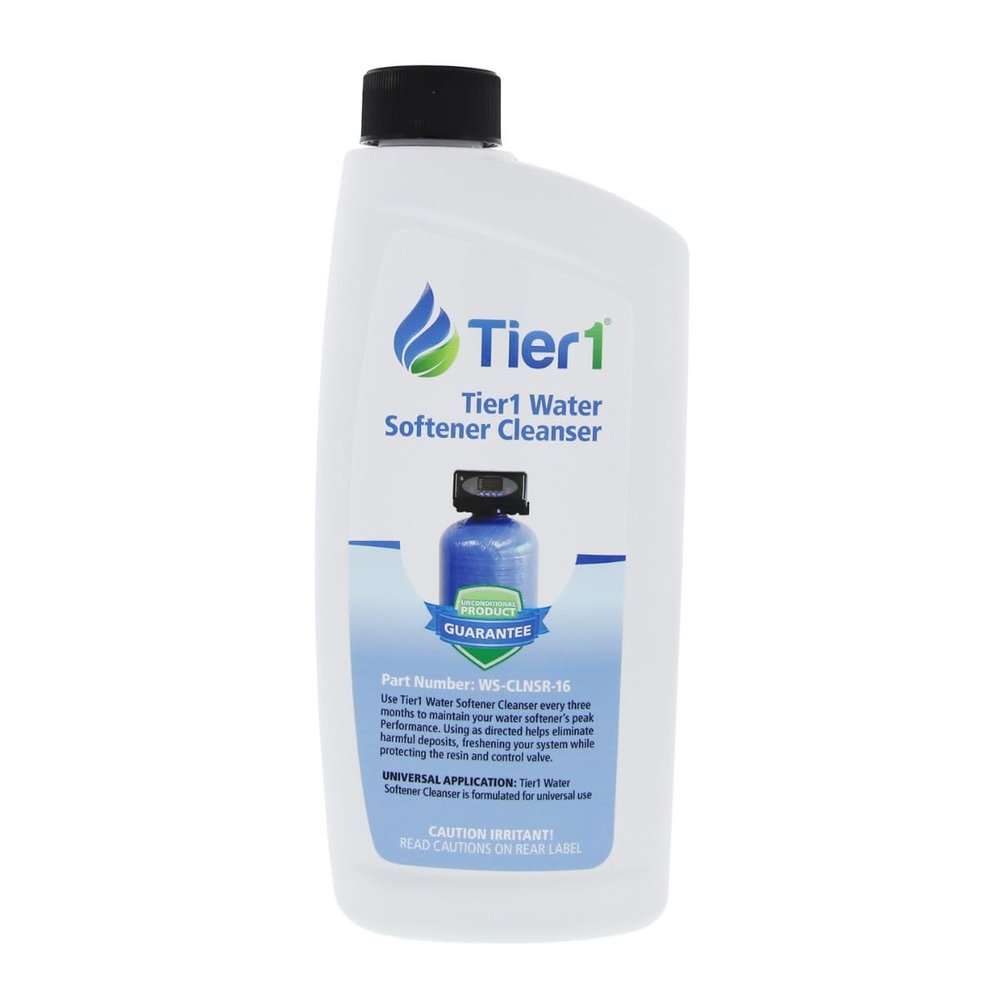 Tier1 Water Softener Cleanser 16 oz | Universal Resin Cleaner for Most Water Softeners | Reduce Mineral Buildup & Odor | Easy Direct-Pour Formula for Brine Wells | Maintain Peak System Performance