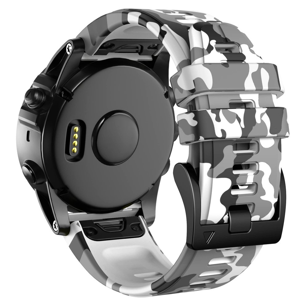 ANCOOL Compatible with Garmin Fenix 6/7 Bands,22MM Soft Watchbands Replacement for Fenix 7 Pro/Fenix 8 47mm/Fenix 5/Fenix 6 Pro/Fenix 5 Plus/Quatix 6/Approach S62,Camouflage White