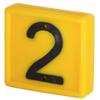 Kerbl 208482 No. 2 Number Keypad Standard to Slip In, 1 Digit, 44mm Length, 46mm Width, Yellow, Pack of 10 view 1