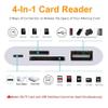 4 in 1 Type-C USB C to TF SD Card Reader Camera USB OTG Adapter for iOS Pad Pro Mac and Other Type-C Smart Cell Phone & Tablet (4 in 1) view 2