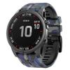 ANCOOL Compatible with Garmin Fenix 6/7 Bands,22MM Soft Watchbands Replacement for Fenix 7 Pro/Fenix 8 47mm/Fenix 5/Fenix 6 Pro/Fenix 5 Plus/Quatix 6/Approach S62,Camouflage Blue view 4