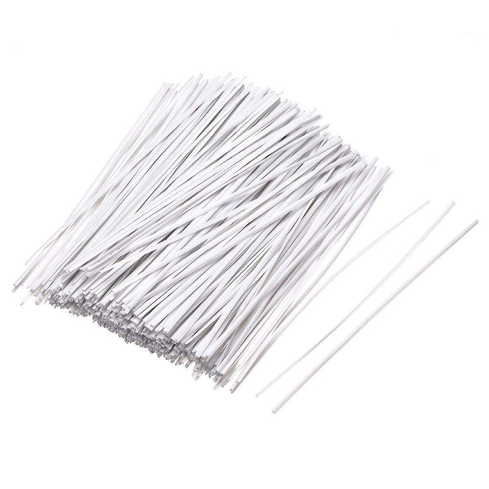 uxcell 5 Inches Plastic Twist Ties Reusable Cable Cord Wire Ties White 500pcs