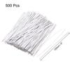 uxcell 5 Inches Plastic Twist Ties Reusable Cable Cord Wire Ties White 500pcs view 2