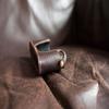 Funper Handmade Genuine Real Leather Half Camera Case Bag Cover for Pentax ME Super Dark Brown view 3
